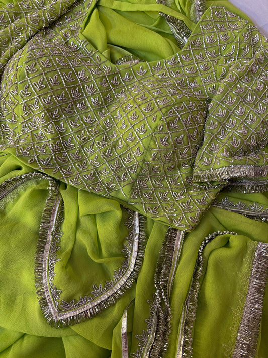 Hariyali Noor Saree & Blouse - Ensembles