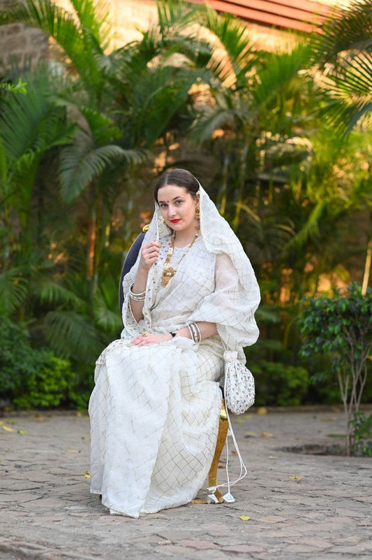 Gangubai Wali Safed Saree - Ensembles