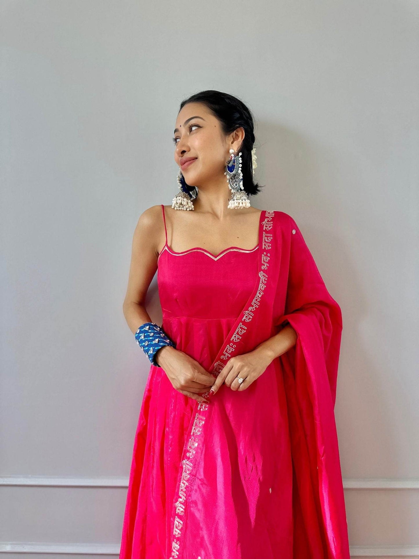 Pink Subhagywati bhava suit set - Ensembles