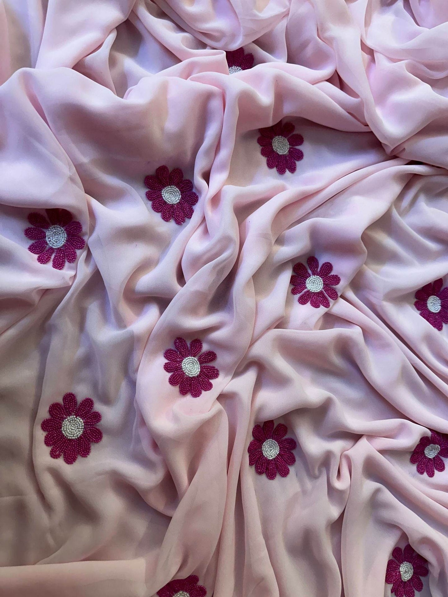 Pink on Pink Daisy Saree - Ensembles