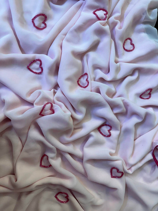 Pink on Pink Heart Saree - Ensembles