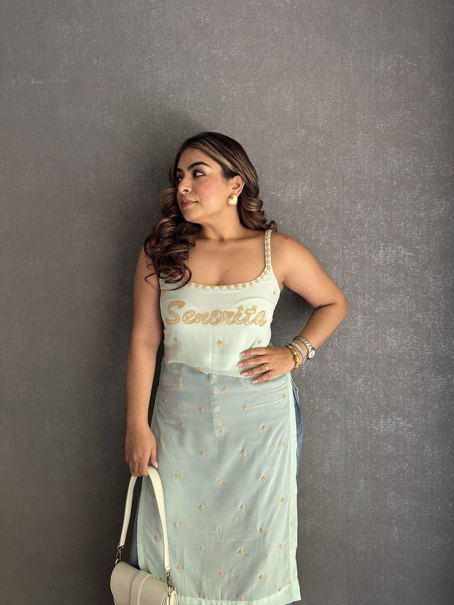 Senorita Pastel Green Kurta - Ensembles