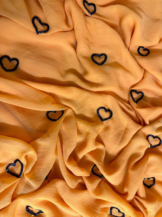 Tangerine Heart Saree - Ensembles