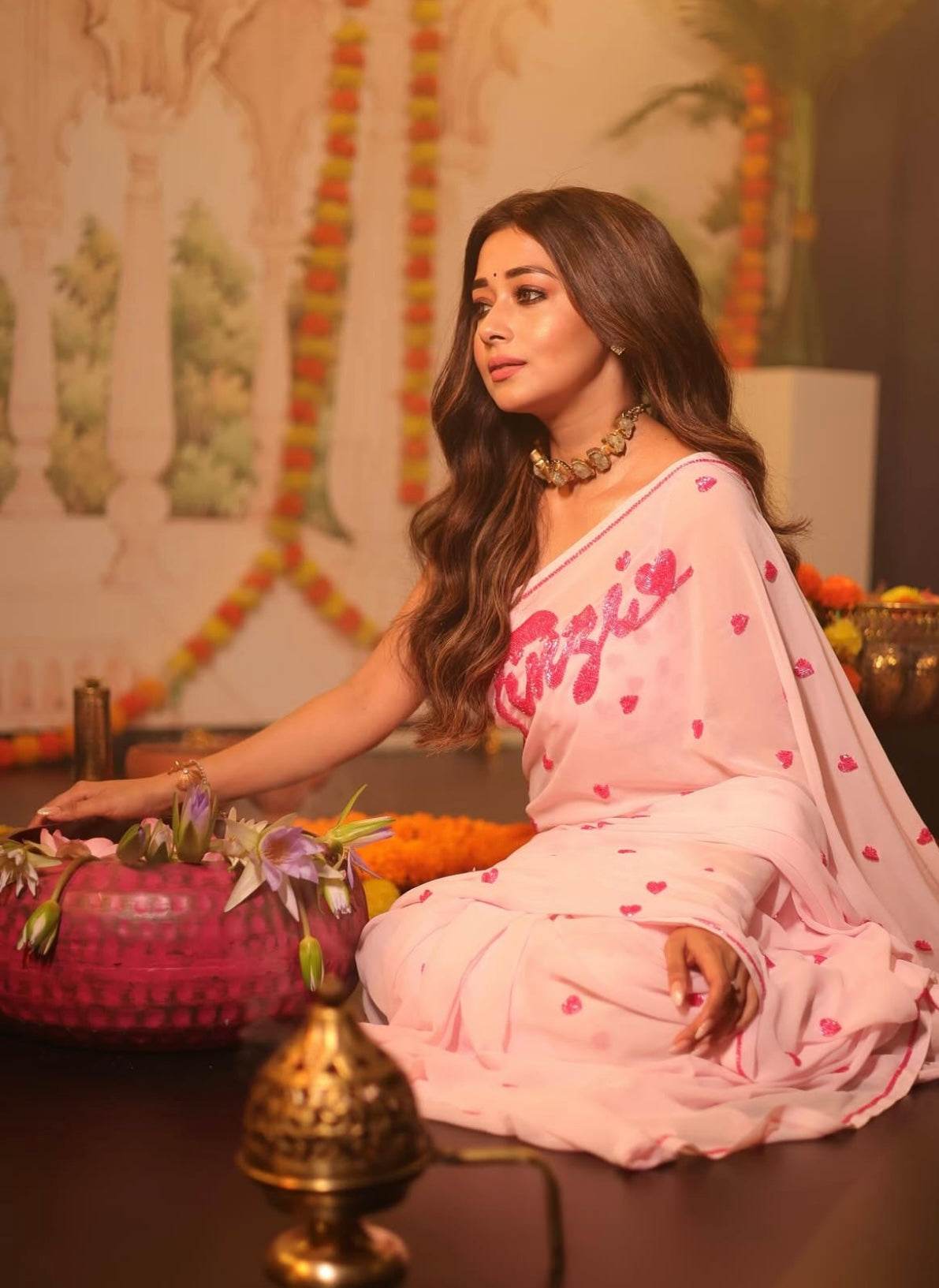 Dreamy Pink Saree - Ensembles
