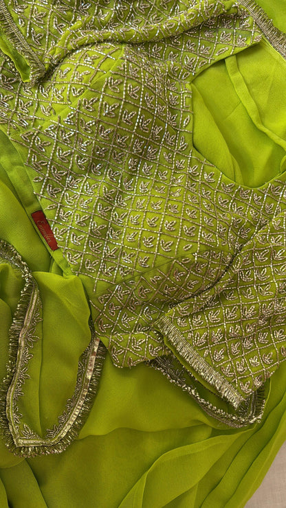 Hariyali Noor Saree & Blouse - Ensembles