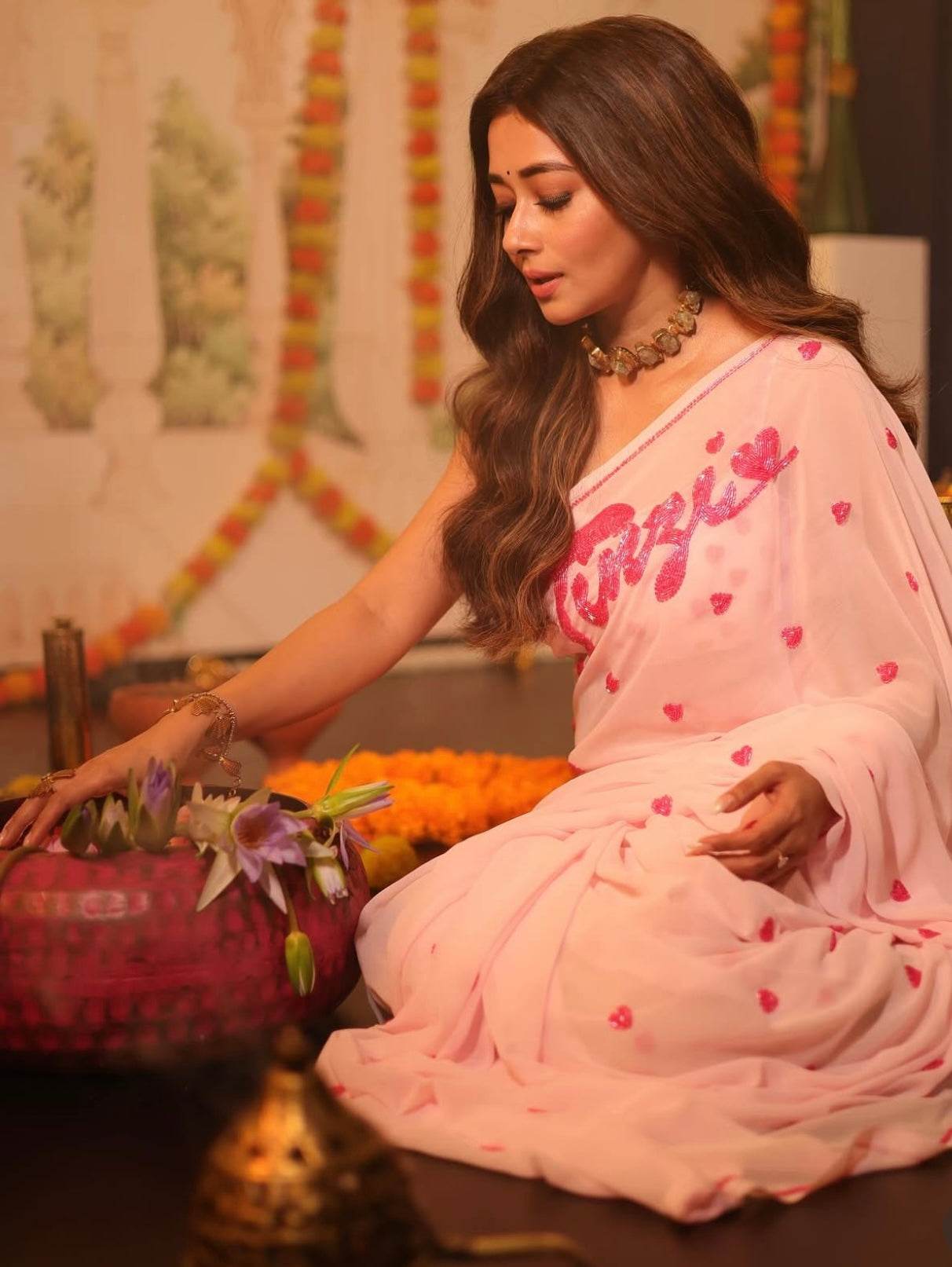 Dreamy Pink Saree - Ensembles