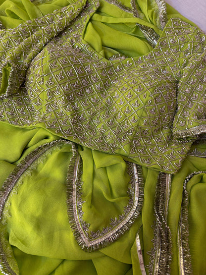 Hariyali Noor Saree & Blouse - Ensembles