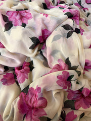 Blooming blush saree