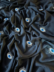 Black Evil Eye Saree - Ensembles