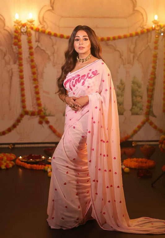 Dreamy Pink Saree - Ensembles