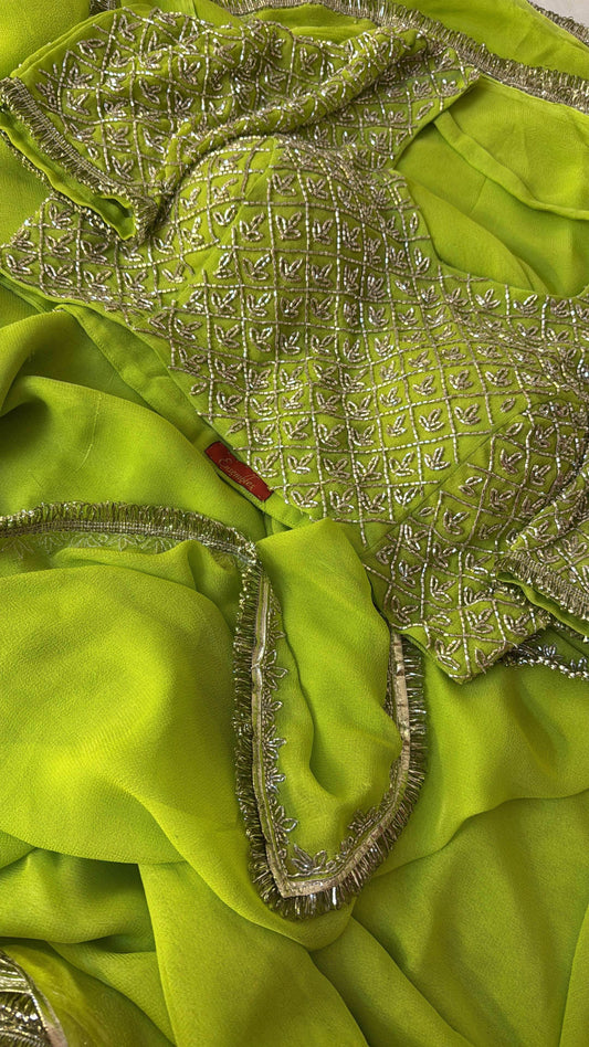 Hariyali Noor Saree & Blouse - Ensembles
