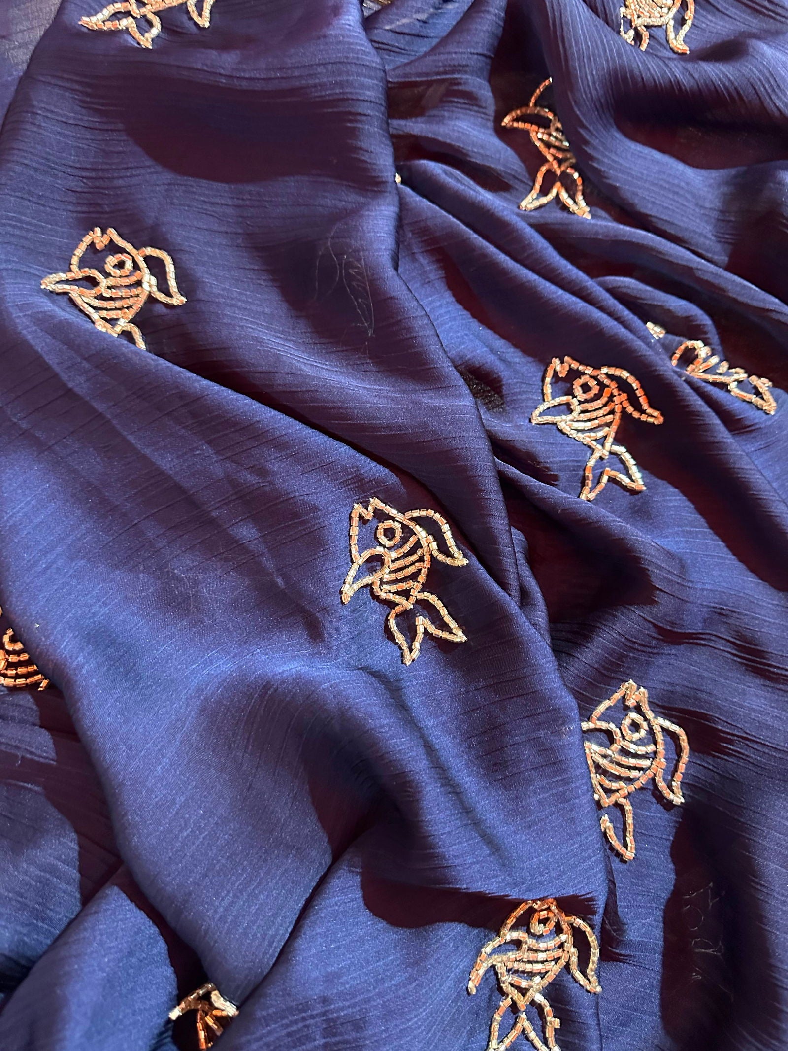 Fish Blue Saree - Ensembles