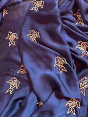 Fish Blue Saree - Ensembles