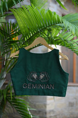 Gemini Blouse – Hand-Embroidered Zodiac Elegance - Ensembles