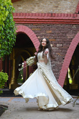 Isha Ivory Gotta Lehenga - Ensembles