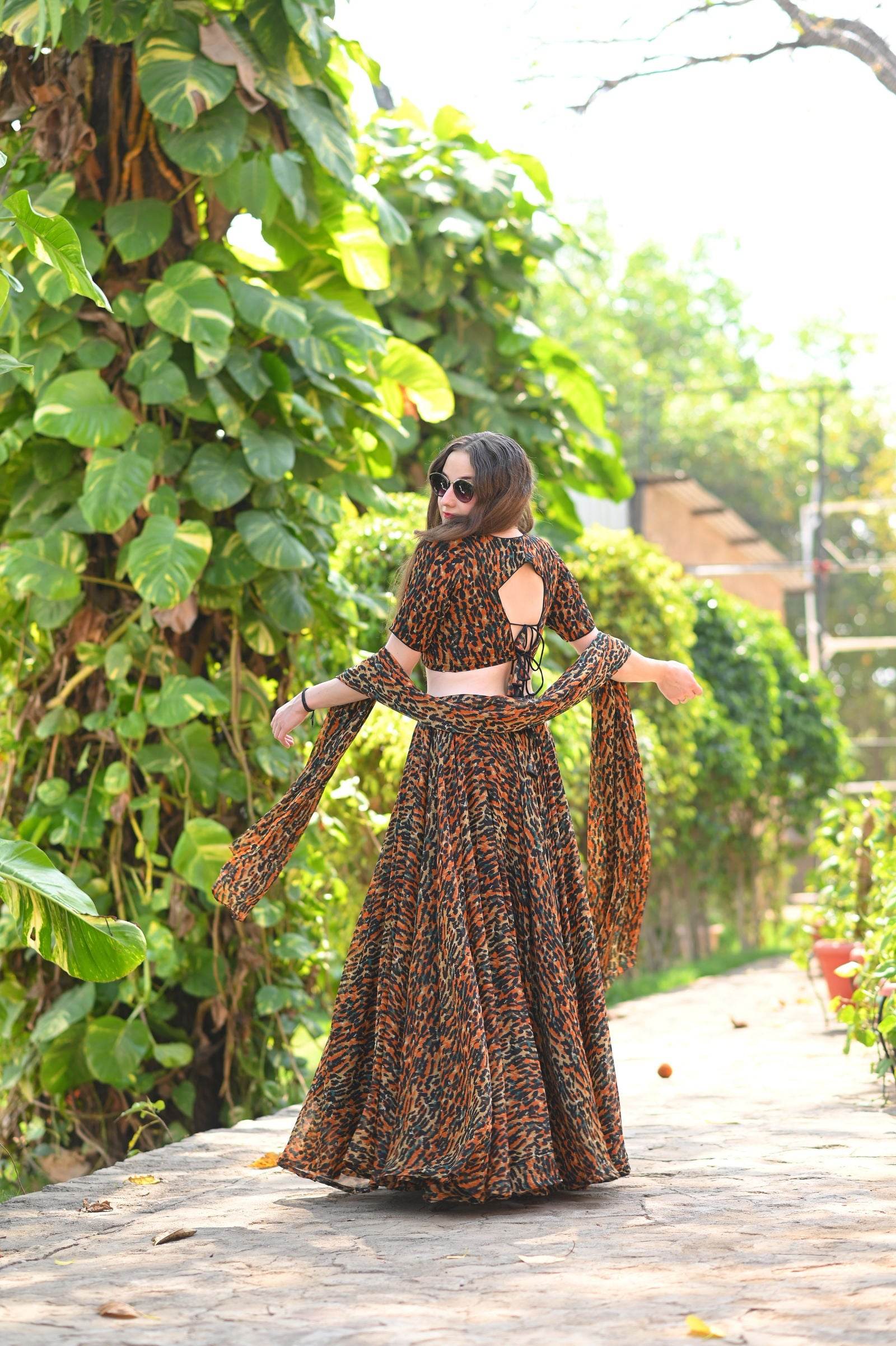 Leopard Print Lehenga - Ensembles