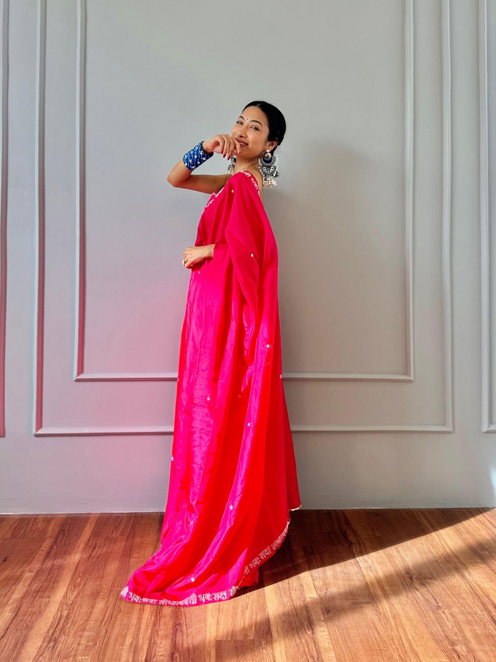 Pink Subhagywati bhava suit set - Ensembles