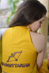 Sagittarian Blouse – Hand-Embroidered Zodiac Elegance - Ensembles