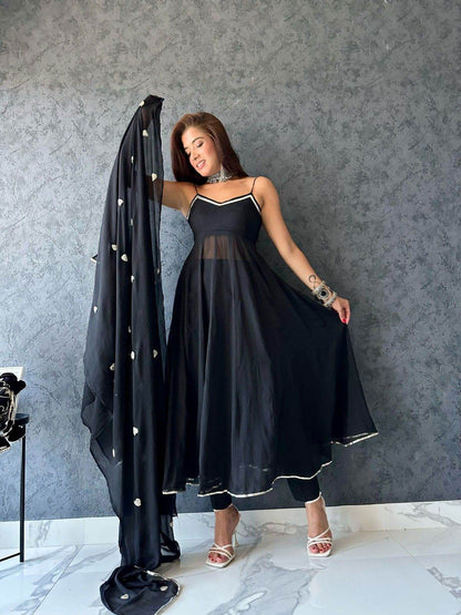 Silver Heart Black Suit Set - Ensembles