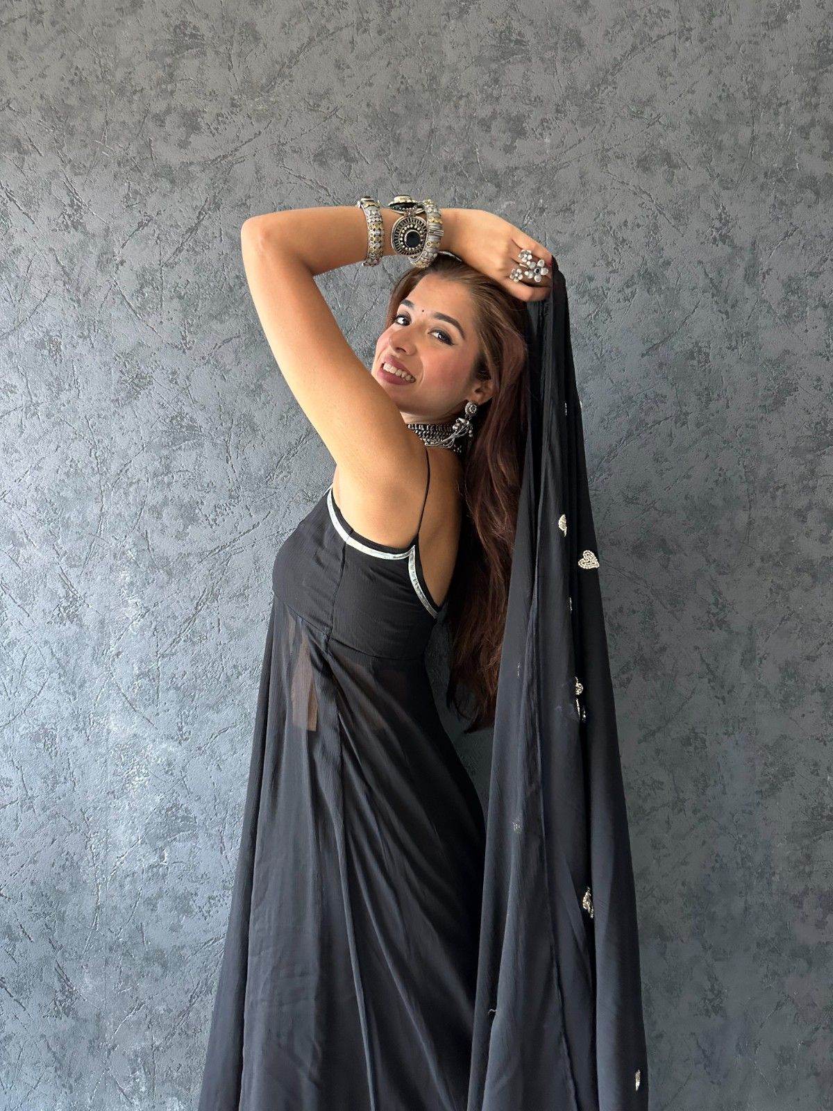 Silver Heart Black Suit Set - Ensembles